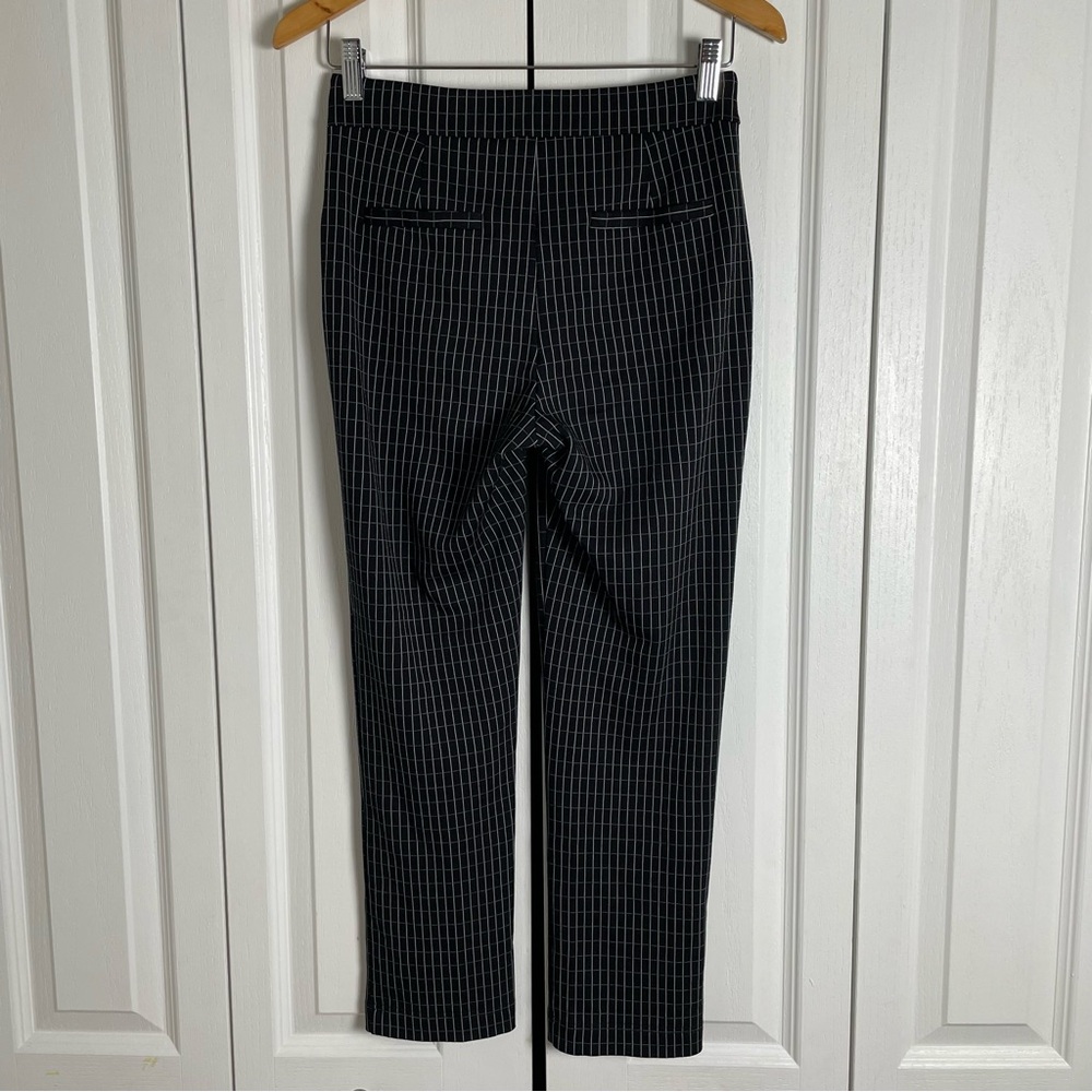Lysse New York Ponte Pants Women’s M Black Checkered Pull on Stretch Career Slit - Picture 6 of 15